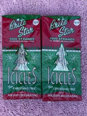 Brite Star Icicles Tinsel Strands - Silver